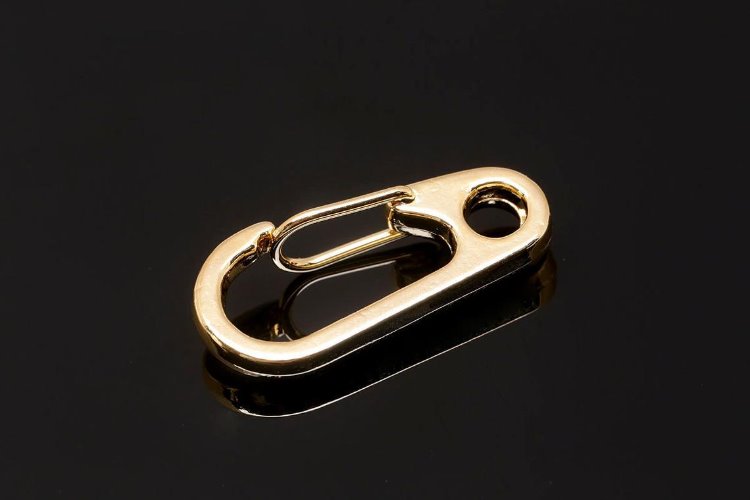 [도매] K1039-금도금 롱 스냅 열쇠고리 (20개)