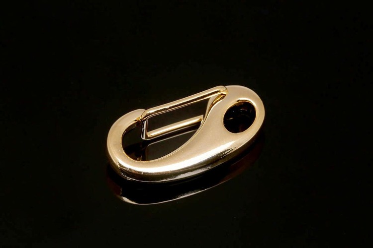 [도매] K1044-금도금 스무스 스냅 열쇠고리 (20개)