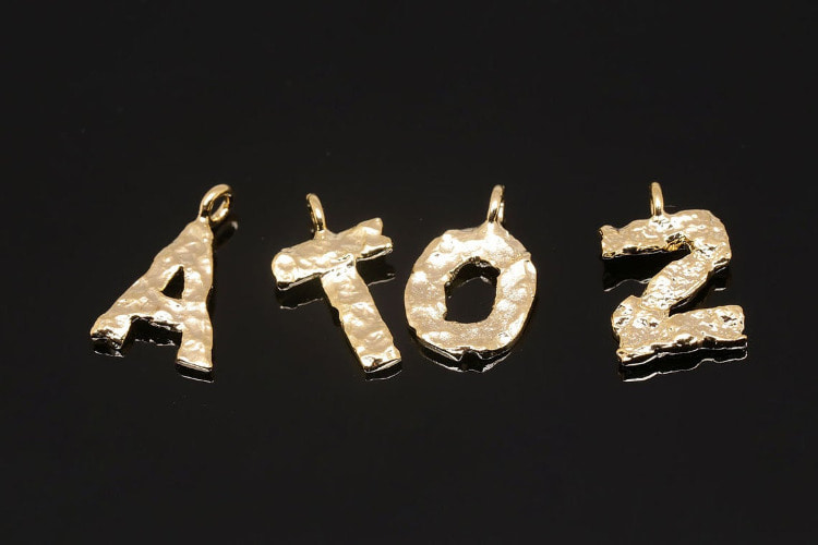 [도매] B332-금도금 햄머드 알파벳 A~Z 선택 (20개)