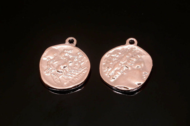 H962-핑크골드 고대 양면 메달 (2개) 요일발송