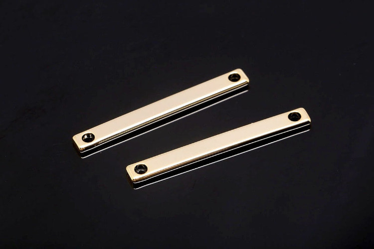 [도매] E665-금도금 3.5*32mm Bar 펜던트 (40 개)