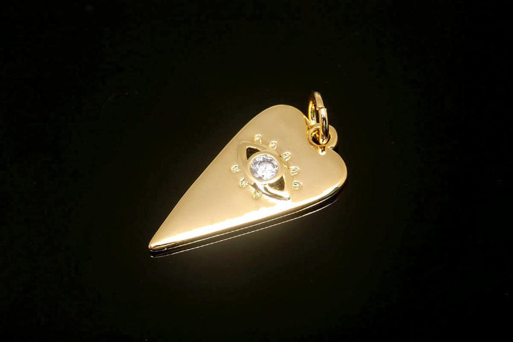 [도매] CH0076-금도금 큐빅 이블아이 (20개)
