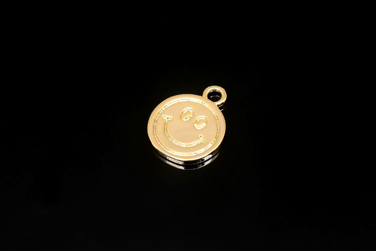 [도매] CH0041-금도금 스마일 코인 (20개)
