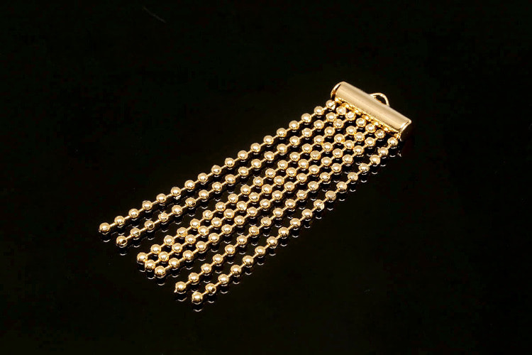 [도매] F123-금도금 16*54mm 볼체인 펜던트 (20개)