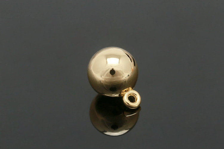 [도매] F209-금도금 12mm CCB 라운드 참 (40개)