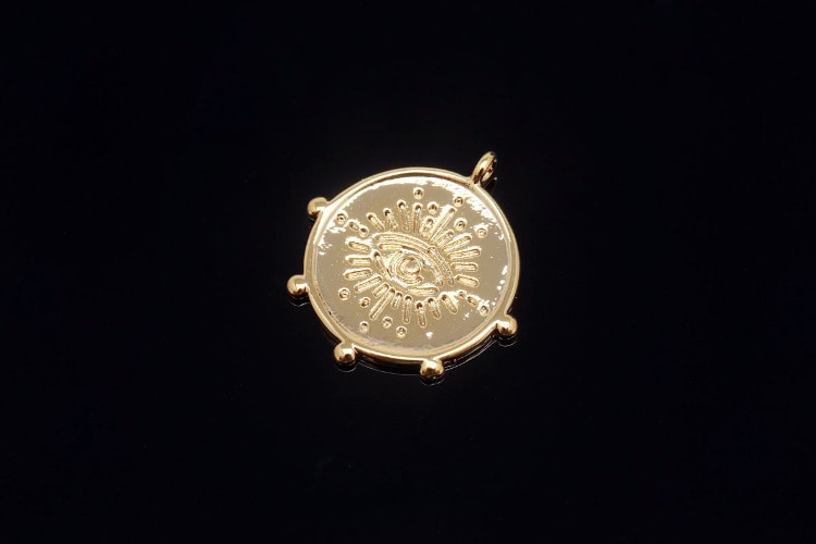 [도매] M628-금도금 이블아이 메달 (20개)