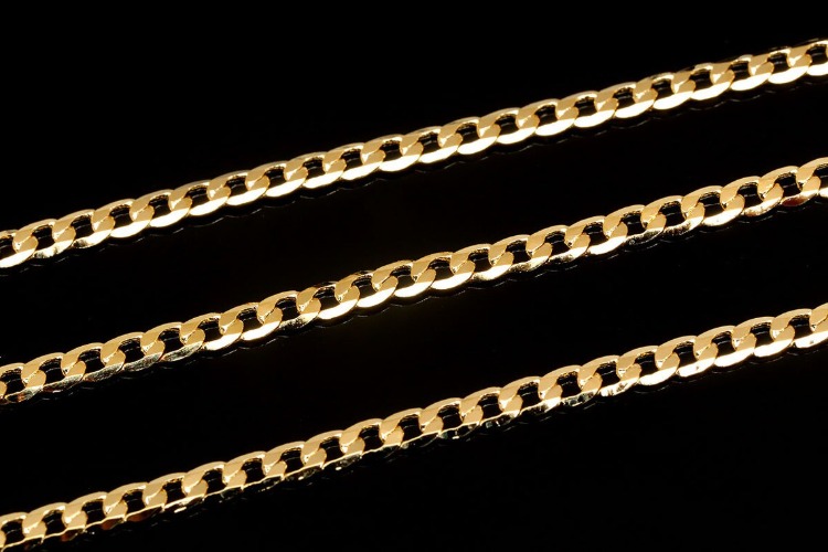 [도매] A027-금도금 2.5*3.5mm 160B D/C Chain (20M)