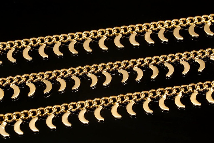 [도매] A076-금도금 180S Tiny Moon Chain (10M)