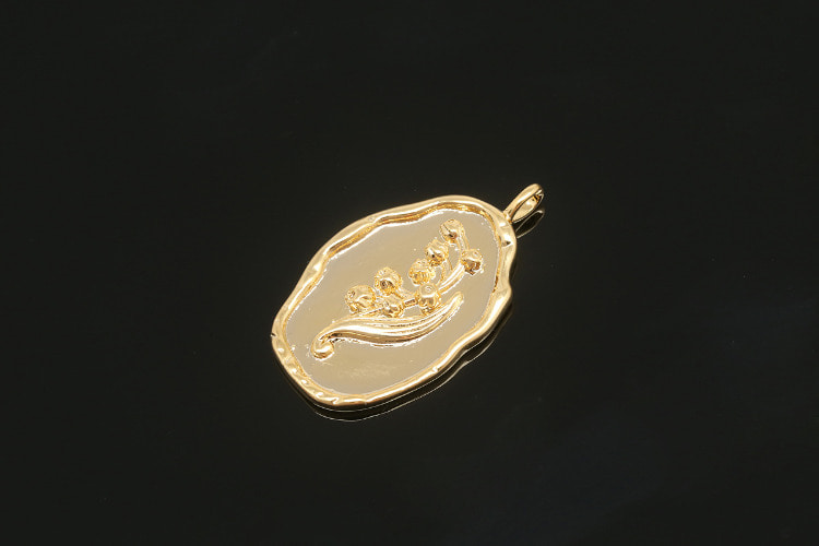 [도매] CH6031-금도금 5월 탄생화 은방울꽃 (10개)