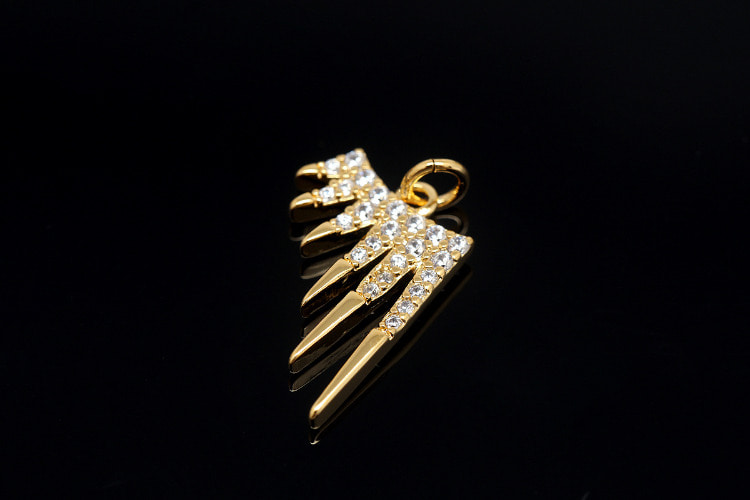 CH6062-금도금 큐빅 날개 (2개)