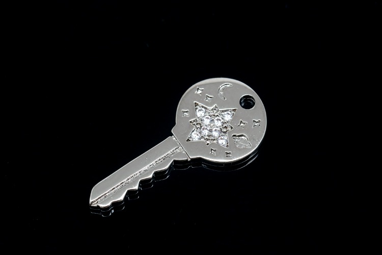 [도매] M1960-삼원 합금 도금 큐빅 문&amp;스타 Key (20개)