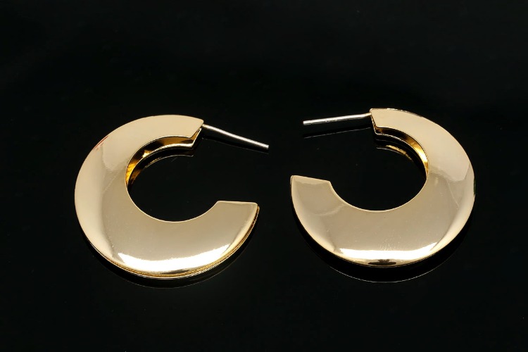 [도매] CH7017-금도금 31mm 유니크 귀고리 (10쌍)