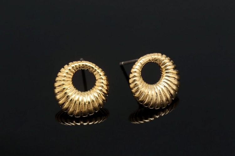 [도매] CH7018-금도금 13mm 유니크 귀고리 (10쌍)