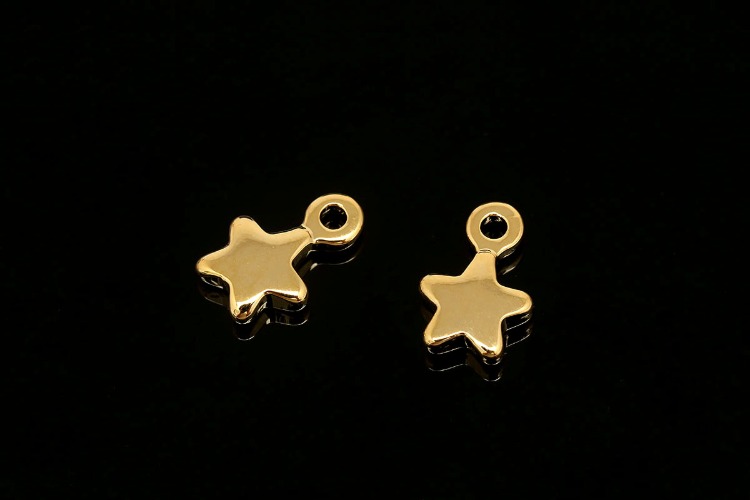 [도매] CH7019-금도금 6.5mm 스타 (20개)