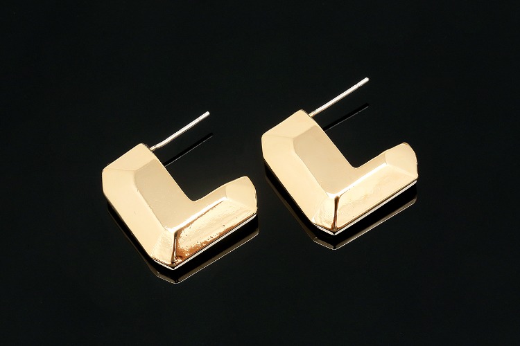 CH2050-금도금 유니크 각형 귀고리 (1쌍)