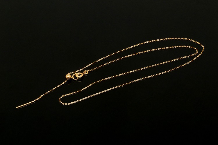 R076-금도금 코팅 225 다이아몬드 컷 케이블 Chain (1개)