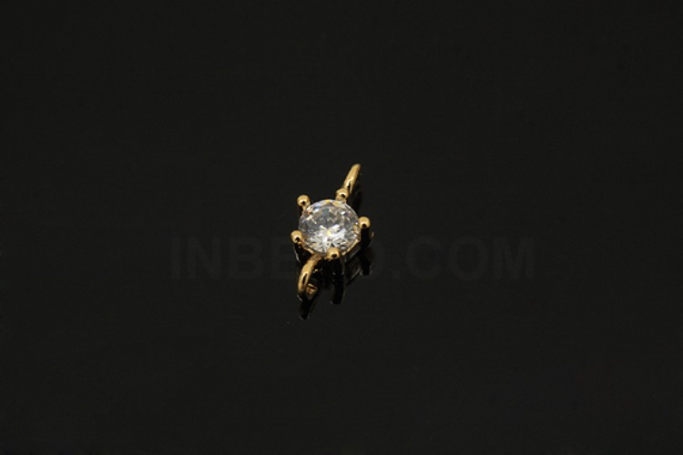 [도매] S1221-금도금 탄생석 다이아몬드 (50개)