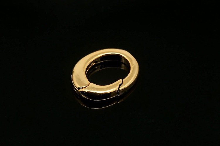[도매] CH6074-금도금 12*9.5mm 오벌 클래습 (20개)
