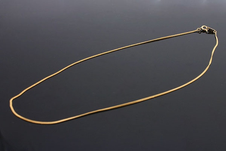 K906-정은 무니켈 금도금 130S 체인 목걸이 41cm (1개) 요일발송