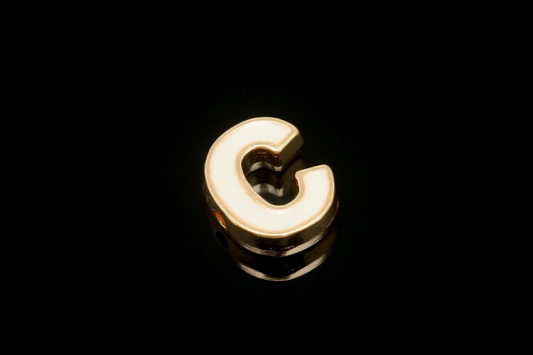 [도매] EM001-금도금 에나멜 알파벳 C (10개)