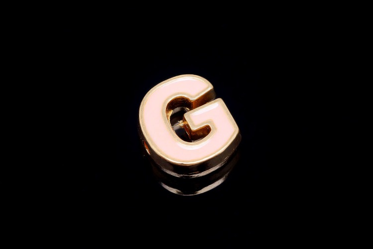 [도매] EM001-금도금 에나멜 알파벳 G (10개)