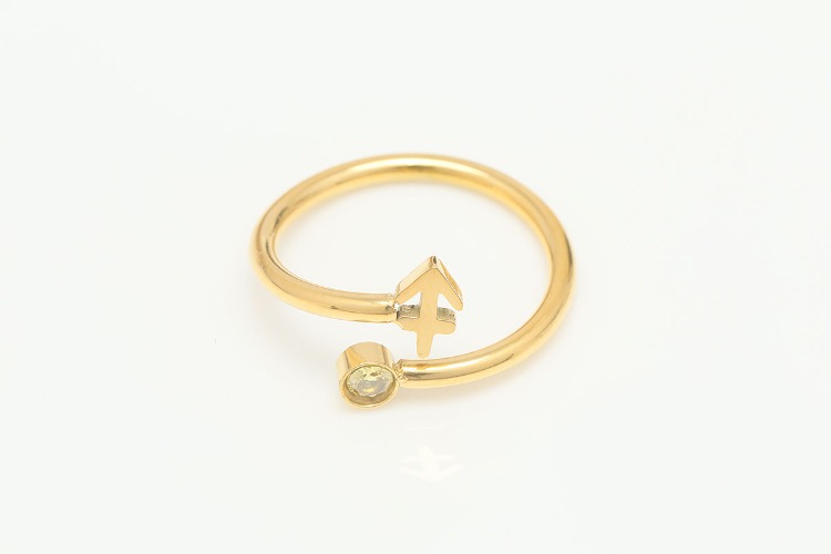 [도매] ST036-금도금 프리 사이즈 사수자리 반지 (5개)