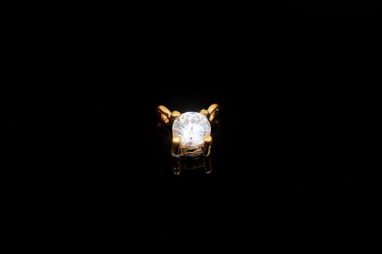 [도매] H023-금도금 3.5mm 탄생석 4월 다이아몬드 (10개)