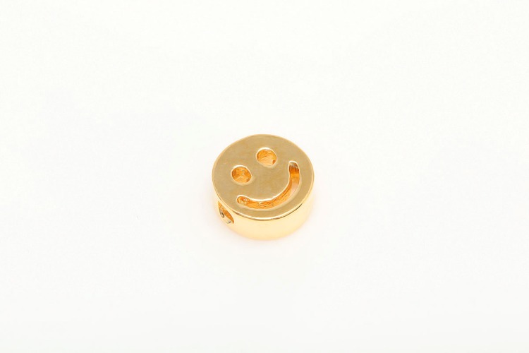 [도매] K414-금도금 7mm 스마일 비즈 NO.1 (20개)