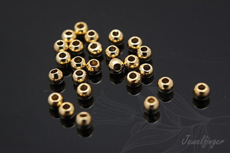 [도매] B352-금도금 2.5mm 볼비즈 (1000개)