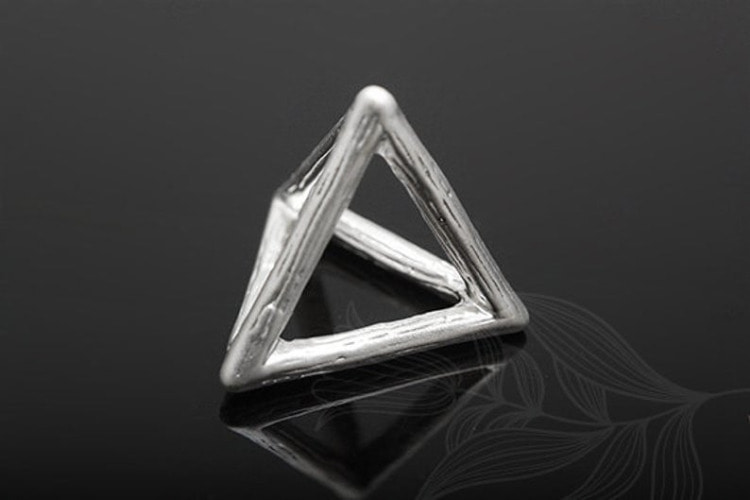 H998-무광백금 입체 피라미드 (2개)