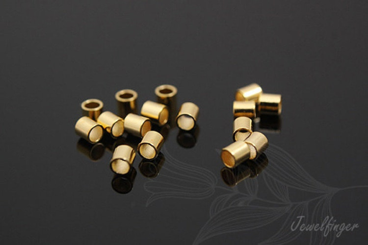 [도매] B489-금도금 와이어 클램프 2mm (20g)