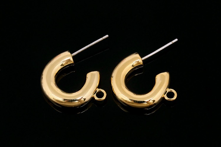 [도매] CH7054-금도금 16mm 볼드 귀고리 (10쌍)